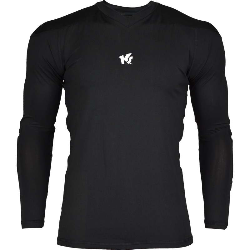 Camiseta negra de portero Keepersport Powerpadded