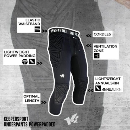 Mallas de portero Keepersport Powerpadded 3/4