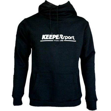 Sudadera negra KEEPERsport Basic Hoodie l/s (b/w)