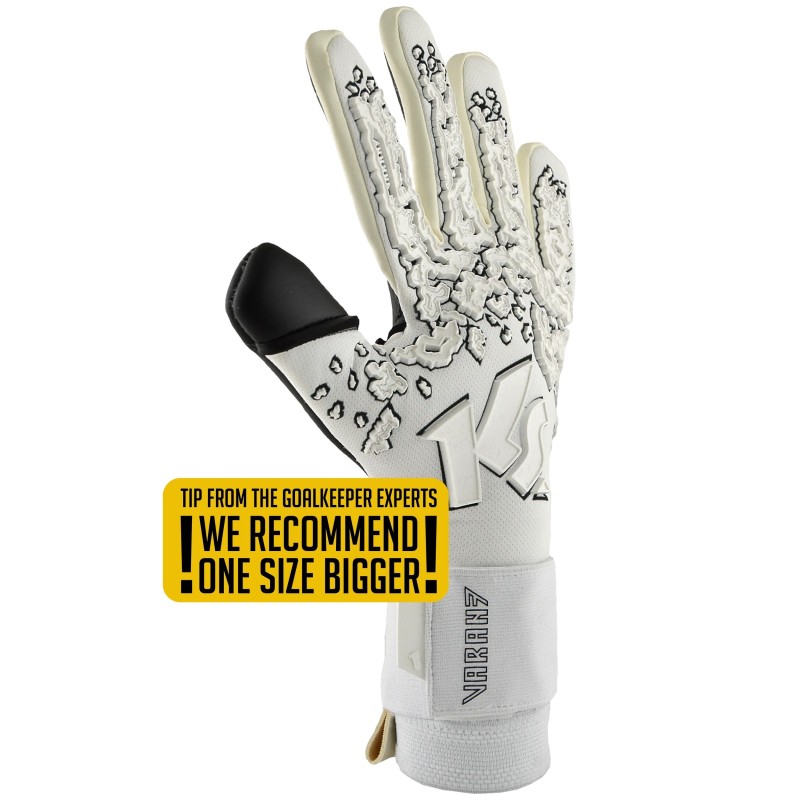 Guantes de portero blanco y negro