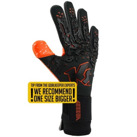 Guantes de portero naranja y negro