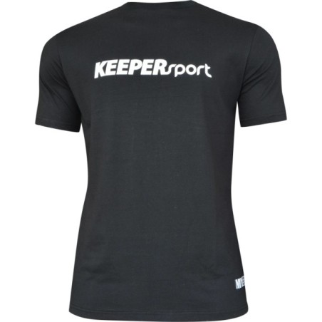 Camiseta deportiva negra manga corta Keepersport