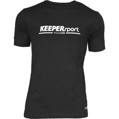 Camiseta negra de manga corta Keepersport