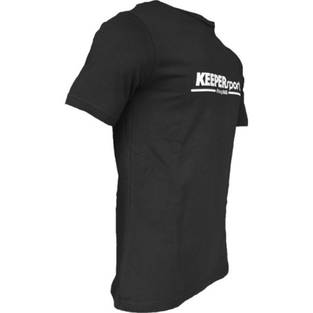 Camiseta negra de manga corta Keepersport